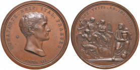 MEDAGLIE DI ETA’ NAPOLEONICA Medaglia 1800 Attentato a Napoleone a Milano - AE (g 92,24 - Ø 59 mm) Colpi al bordo
SPL/SPL+