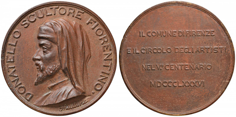 Donatello Medaglia 1886 V centenario - Opus: Frullini - AE (g 264 - Ø 91 mm)
SP...