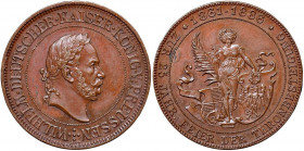 GERMANIA Prussia Medaglia 1886 Giubileo - CU (g 10,91 - Ø 30 mm) 
qFDC