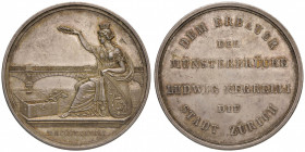 SVIZZERA Medaglia 1838 al costruttore del ponte Münster di Zurigo - Opus: F. Aberli - AG (g 61,65 - Ø 51 mm) Segnetti
BB+