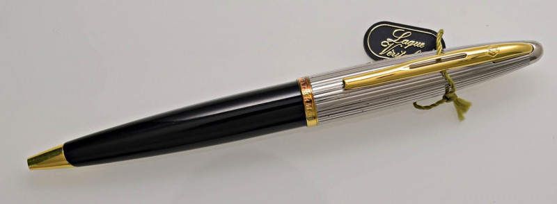 WATERMAN Penna a sfera - modello Iaque veritable - corpo colore nero con finitur...