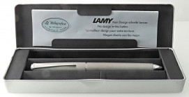 LAMY Penna sa sfera - in metallo argentato. Penna in condizioni eccezionali, pari al nuovo, venduta in scatola originale (?)  