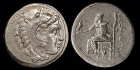 KINGS of MACEDON: Alexander III 'the Great’ (336-323 BCE) AR Drachm, Struck under Menander c. 324/3 BCE. Sardes, 4.30g, 17mm.
Obv: Head of Herakles ri...