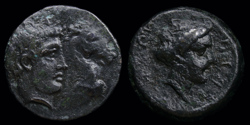 THESSALY, Gyrton (early-mid 4th century BCE) AE dichalkon. 3.87g, 17mm. 
Obv: Ba...