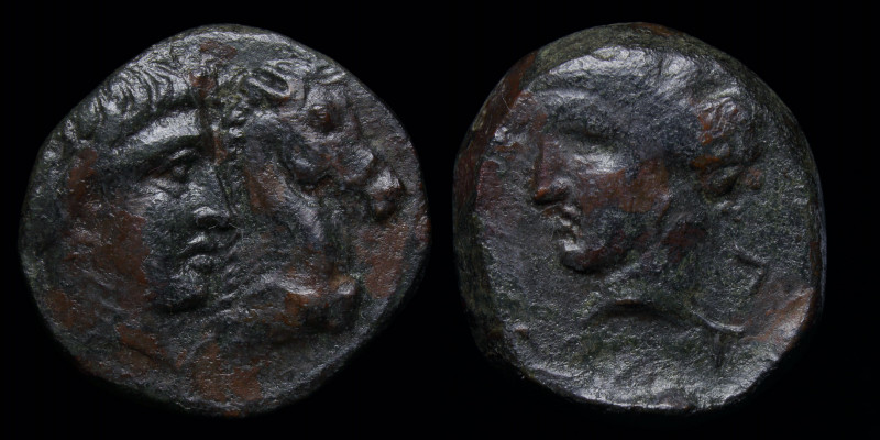 THESSALY, Gyrton (early-mid 4th century BCE) AE dichalkon. 4.93g, 17mm. 
Obv: Ba...