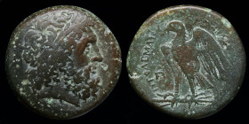 PTOLEMAIC KINGS OF EGYPT: Ptolemy I Soter (305-282 BCE) AE diobol, issued 294-282. Alexandria, 16.95g, 28mm. 
Obv: Laureate head of Zeus to right. 
Re...