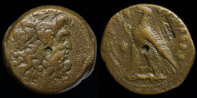 PTOLEMAIC KINGS of EGYPT: Ptolemy VI Philometor, first sole reign, (180-170 BCE), AE Obol. Cyprus, 16.12g, 25mm.
Obv: Diademed head of Zeus-Ammon righ...