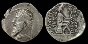 PARTHIA: Artabanos III (126-122 BCE), AR Drachm. Ekbatana, 3.61g, 20mm. 
Obv: Diademed bust left
Rev: ΒΑΣΙΛΕΩΣ ΜΕΓΑΛΟΥ ΑΡΣΑΚΟΥ ΦΙΛΑΔΕΛΦΟΥ in four colu...