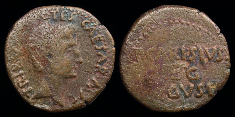 SPAIN, Emerita: Augustus (27 BCE - 14 CE) AE As, P. Carisius, legatus pro praeto...