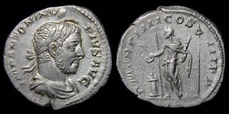 Elagalabus (218-222) AR Denarius, issued 221. Rome, 2.84g, 19mm.
Obv: IMP ANTONI...