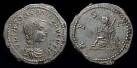 Julia Soaemias (218-22), Fourrée Denarius, imitative issue. Unknown (eastern?) mint, 3.69g, 19mm. Rare.
Obv: IVLIΛ SOΛEMIΛS ΛVGVSTΛ; Draped bust right...