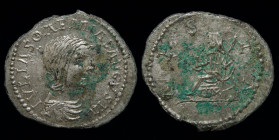 Julia Soaemias (218-22), Fourrée Denarius, imitative issue. Unknown (eastern?) mint, 3.69g, 19mm. Rare.
Obv: IVLIΛ SOΛEMIΛS ΛVGVSTΛ; Draped bust right...
