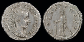 Gordian III (238-244) AR antoninianus, issued 240. Rome, 4.46g, 22mm.
Obv: IMP CAES M ANT GORDIANVS AVG; Radiate, draped, and cuirassed bust right.
...