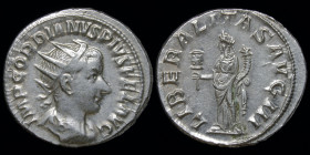 Gordian III (238-244) AR antoninianus, issued 240. Rome, 4.93g, 22mm.
Obv: IMP GORDIANVS PIVS FEL AVG, radiate, draped, cuirassed bust right. 
Rev: LI...