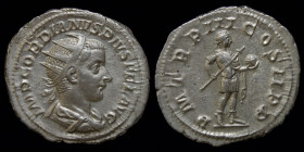 Gordian III (238-244) AR antoninianus, issued 241-2. Rome, 3.42g, 21mm.
Obv: IMP GORDIANVS PIVS FEL AVG, radiate, draped and cuirassed bust of Gordian...