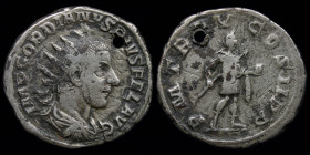 Gordian III (238-244) Fourrée antoninianus. 4.74g, 22mm.
Obv: IMP GORDIANVS PIVS FEL AVG; Radiate, draped and cuirassed bust right. 
Rev: P M TR P V C...