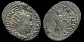 Valerian (253-260) AR antoninianus, issued 253-255. Antioch, 3.79g, 19-24mm.
Obv: IMP C P LIC VALERIANVS AVG, radiate and draped bust of Valerian I ri...