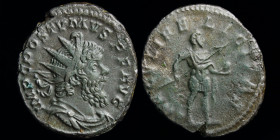Postumus (260-269) AR antoninianus, issued 266–267. Trier, 4.31g, 21mm. 
Obv:  IMP C POSTVMVS P F AVG; radiate, draped, & cuirassed bust right
Rev: SA...