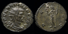 Claudius II (268-270) AE antoninianus, issued mid-270. Milan, 4.19g, 20mm.
Obv: IMP CLAVDIVS P F AVG; Draped and cuirassed bust right
Rev: PAX AVG; Pa...
