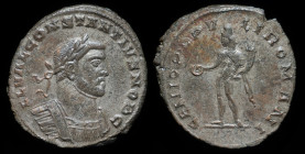 Constantius I as Caesar (293-305), AE follis, issued 296-99. London,
7.99g, 27mm.
Obverse: FL VAL CONSTANTIVS NOB C; laureate and cuirassed bust right...