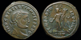 Diocletian (284-305) AE follis, issued 297. Antioch, 10.99g, 26mm. 
Obv: IMP C DIOCLETIANVS P F AVG, laureate head right
Rev: GENIO POPV-L-I ROMANI, G...
