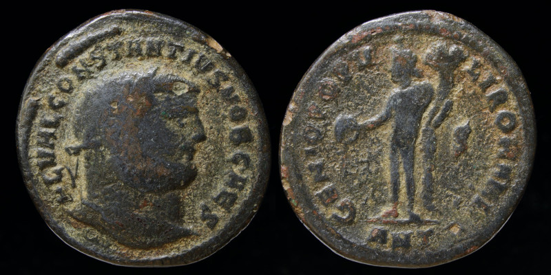 Constantius I, AE Follis, Antioch, issued 299-300. 8.97g, 27mm.
RIC 53a
From the...