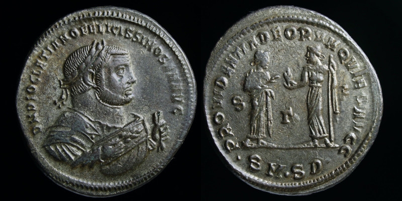 Diocletian as Senior Augustus (“abdication issue”), AE follis issued 305 - 306. ...