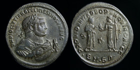 Diocletian as Senior Augustus (“abdication issue”), AE follis issued 305 - 306. Serdica (3rd off.), 9.89g, 28.5mm.
Obv: D N DIOCLETIANO FELICISSIMO SE...