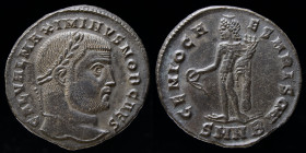 Maximinus II, as Caesar (305-309) AE Follis, issued 308-9. Nicomedia, 7.20g, 25 mm.
Obv: GAL VAL MAXIMINVS NOB CAES; Laureate head of Maximinus II to ...