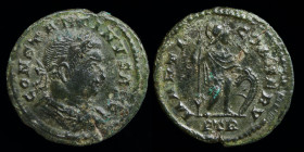 Constantine I ‘The Great’ (307-337) AE half follis, issued 310-311. Trier, 2.14g, 18mm. 
Obv: CONSTANTINVS AVG; Laureate and draped bust right, seen f...