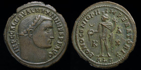 Maximinus II Daia (309-313) AE follis, issued 311-12. Alexandria, 6.93g, 25mm..
Obv: IMP C GALER VAL MAXIMINVS P F AVG; laureate head of Maximinus II ...