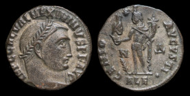 Maximinus II Daia (308-313) AE follis, issued 312-13. Alexandria. 5.00g, 21mm.
Obv: IMP C GAL VAL MAXIMINVS P F AVG; laureate head right
Reverse: GENI...