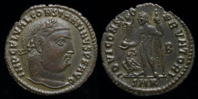Constantine I ‘The Great’ (307-337) AE follis, issued 313-15. Cyzicus, 2.79g, 21.5mm.
Obv: IMP C FL VAL CONSTANTINVS P F AVG; Laureate head right. 
Re...