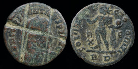Byzantine Weights, c. 5th-6th century. Weight of 12 Keratia made from a follis of Constantine I, issued 314-15. Rome, 2.08g, 18mm. 
Obv: IMP CONSTANTI...