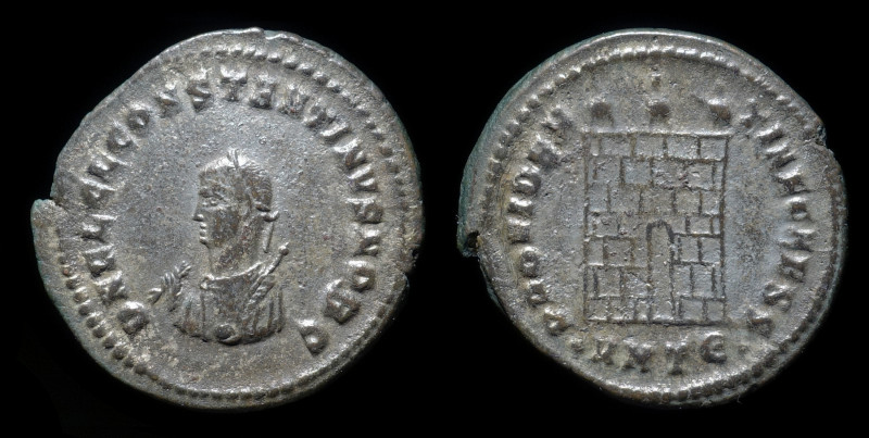 Constantine II as Caesar (317-337) AE follis, issued 317. Heraclea,
2.97g, 20mm....