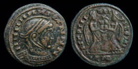 Contemporary imitation of Constantine I ‘The Great’ (307-337), AE 3, copying Siscia issue of c. 320. 2.53g, 18.5mm.
Obv: Pseudo-legend NNNNMMNNNN; hel...