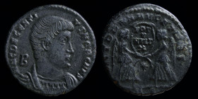 Decentius as Caesar (351-353) AE centenionalis, issued 350-51. Rome, 4.38g, 21.5mm.
Obv: MAG DECENTI-VS NOB CAES; bare-head ad and cuirassed bust righ...