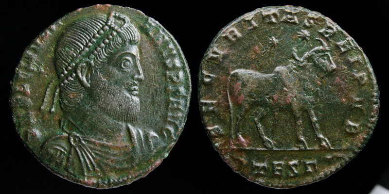 Julian II ‘The Apostate’ (360-363) AE maiorina. Thessalonica, 8.46g, 27mm.
Obv: ...