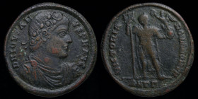 Jovian (363-364) AE1/maiorina. Antioch, 8.19g,28mm. 
Obv: D N IOVIANVS P F AVG; diademed, draped and cuirassed bust right
Rev: VICTORIA ROMANORVM, emp...