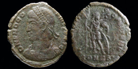 Procopius (365-366), AE3. Constantinople, 2.86g, 20mm.
Obv: D N PROCOPIVS P F AVG, pearl-diademed, draped and cuirassed bust left.
Rev: REPARATIO FEL ...