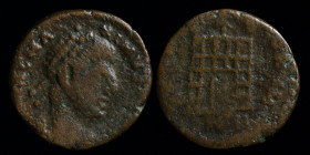 Magnus Maximus (383-388), AE4. Rome (second officina), 1.52g, 12.5mm. 
Obv: D N MAG MAXIMVS P F AVG, diademed, draped and cuirassed bust right
Rev: SP...