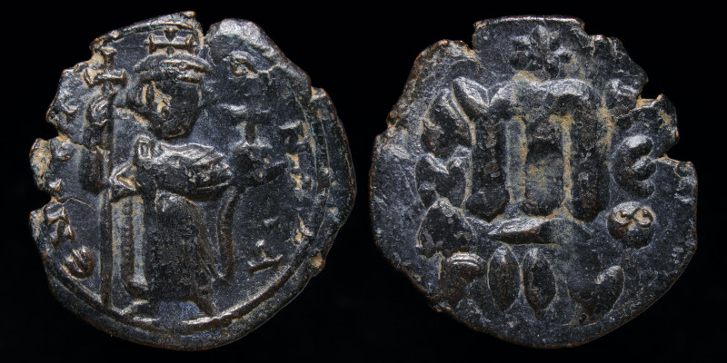 Constans II (641-668), AE follis, issued RY 2 = 642/3. Constantinople, 3.43g, 23...