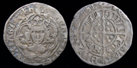 ENGLAND: Henry VII (1485-1509), AR Halfgroat, issued 1501-07. York (Archbishop Savage) 1.58g, 20mm. 
Obv: Crowned facing bust in fleured tressure; key...