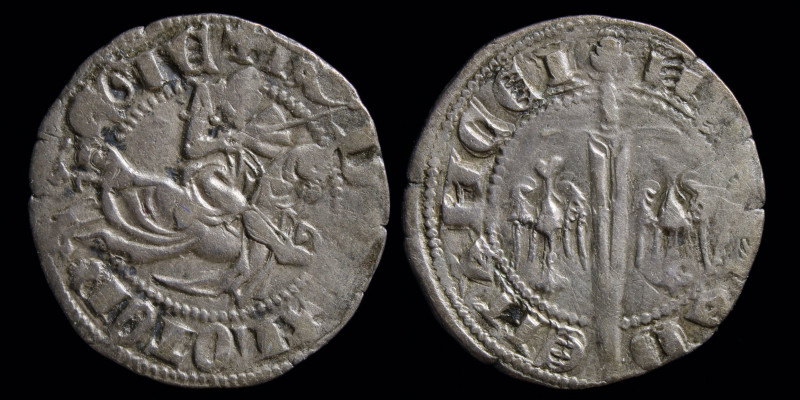 FRANCE, Duchy of Lorraine: Thiebaud II (1303-1312) AR double denier or quarter g...