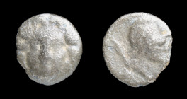 PISIDIA, Selge c. 300-190 BCE, AR Obol. 0.44g, 9mm.
Obv: Gorgoneion.
Rev: Helmeted head of Athena right, spear head behind.
SNG von Aulock 5279.
From ...