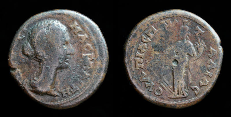 THRACE, Pautalia: Faustina II (147-175), AE22. 7.17g, 22mm.
Obv: ΦAVCTEINA CEBAC...