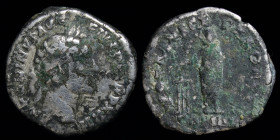 Antoninus Pius (138-161) Fourrée denarius. 3.00g, 18mm.
Vota issue, Emperor sacrificing