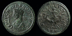 Probus (276-282) Antoninianus, issued 277. Serdica (3rd issue), 3.95g, 23mm.
Obv: IMP C M AVR PROBVS AVG, radiate and mantled bust left, holding eagl...