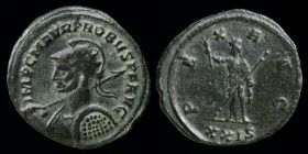 Probus (276-282) Antoninianus, issued 277. Siscia (4th emission), 3.87g, 22mm. 
Obv: IMP C M AVR PROBVS P F AVG; Radiate, helmeted and cuirassed bust ...