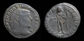 Maximianus (286-305), AE quarter Follis, issued 305. Siscia, 2.37g, 19mm.
Obv: IMP C M A MAXIMIANVS P F AVG, laureate hd., right
Rev: GENIO POP-VLI RO...